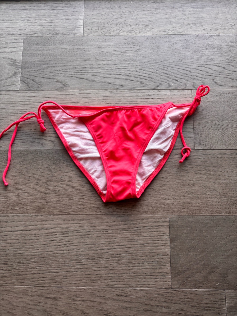 Victoria's Secret Neon Pink Tie-Side Bikini Bottom